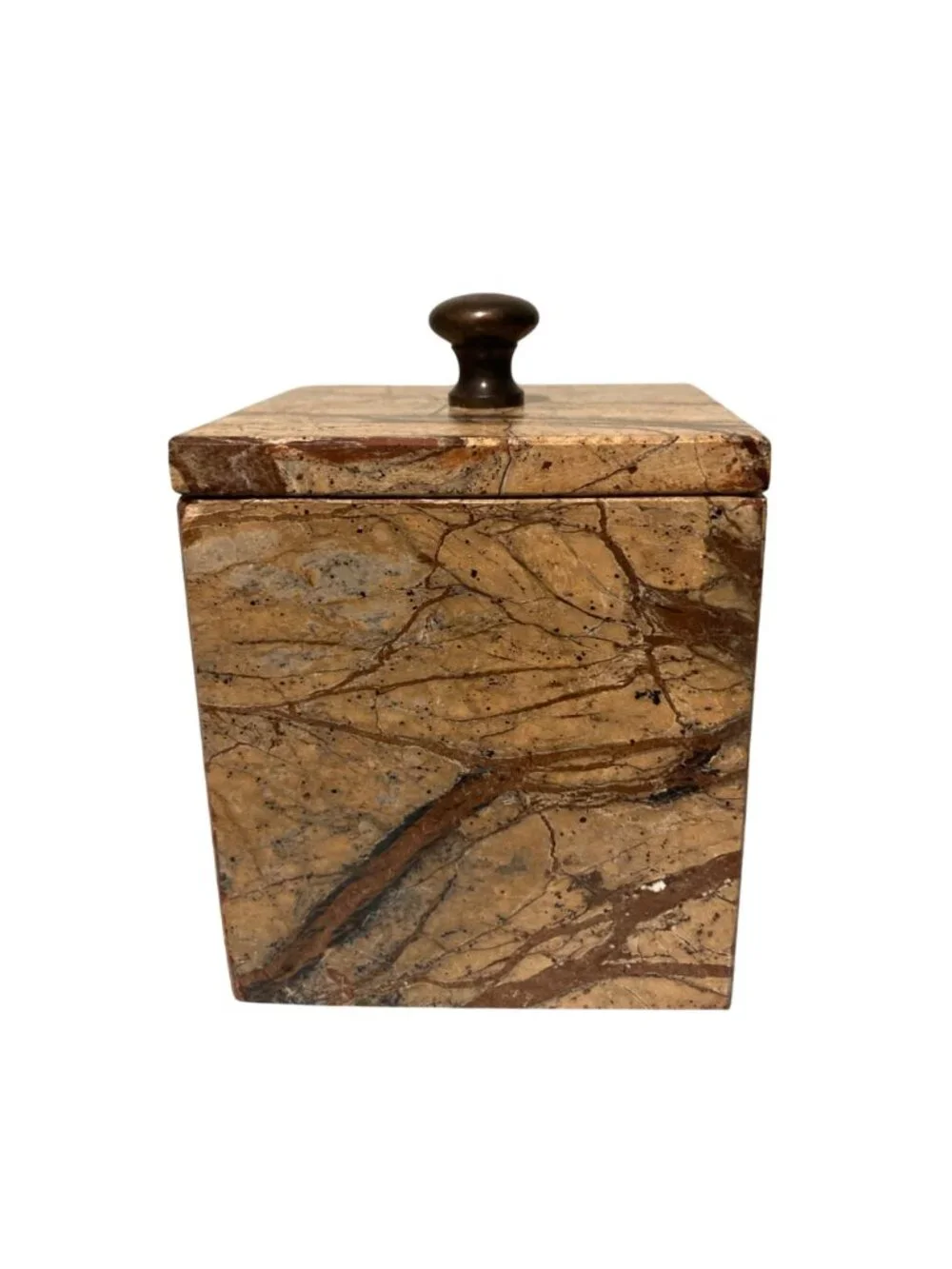Vintage Marble Stone Trinket Box Bathroom Accessory